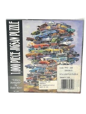 “Fifties Junkpile” 1000 Piece Jigsaw Puzzle, new, never opened.